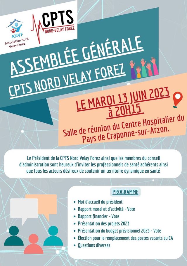 [ASSEMBLÉE GÉNÉRALE CPTS NORD VELAY FOREZ-ANVF 👏🏻]