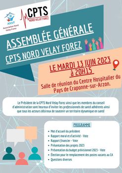 [ASSEMBLÉE GÉNÉRALE CPTS NORD VELAY FOREZ-ANVF 👏🏻]