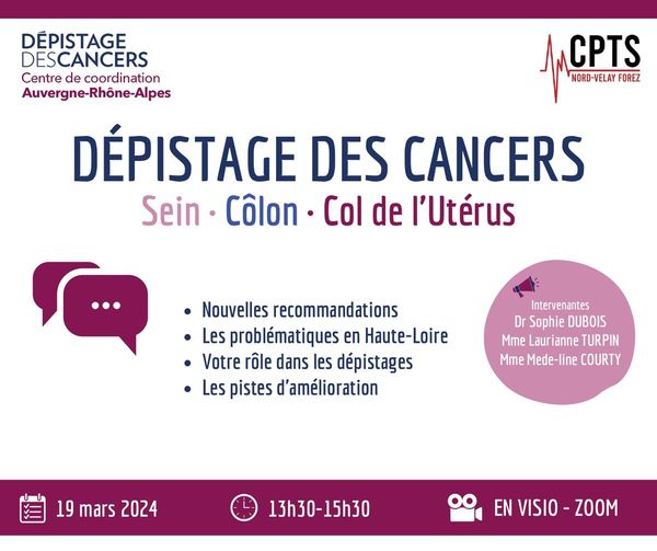 [RAPPEL: FORMATION INFIRMIERS : LES DÉPISTAGES ORGANISÉS DES CANCERS 🧑🏼‍⚕️🎗️]