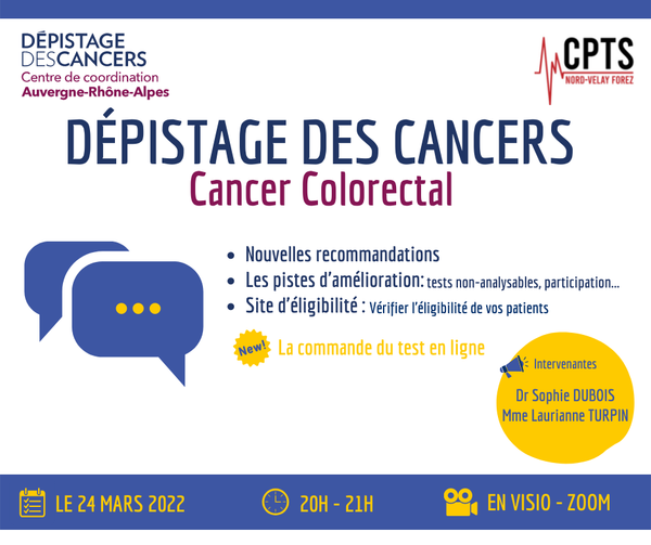 📚 PRÉVENTION : FORMATION SUR LE DÉPISTAGE DU CANCER COLORECTAL