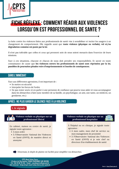 [FICHE REFLEXE : COMMENT RÉAGIR AUX VIOLENCES LORSQU’ONEST PROFESSIONNEL DE SANTÉ ? 🤬🥊]