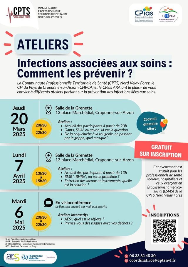 [ATELIERS FORMATIONS&nbsp;: INFECTIONS ASSOCIÉES AUX SOINS&nbsp;: COMMENT LES PRÉVENIR&nbsp;?&nbsp;🦠]