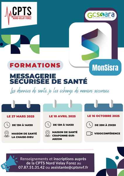 [SAVE THE DATE: FORMATION MONSISRA ℹ📧]