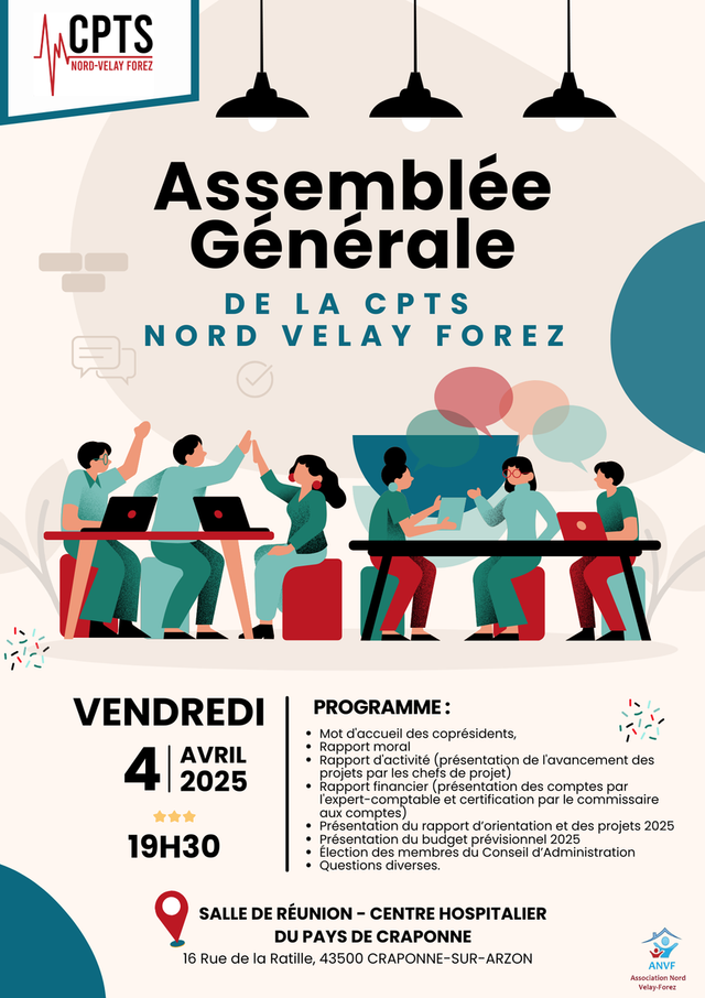 [ASSEMBLÉE GÉNÉRALE CPTS NORD VELAY FOREZ-ANVF&nbsp;👏🏻]