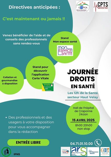 [DIRECTIVES ANTICIPÉES-JOURNÉE EUROPÉENE DES DROITS EN SANTÉ ]