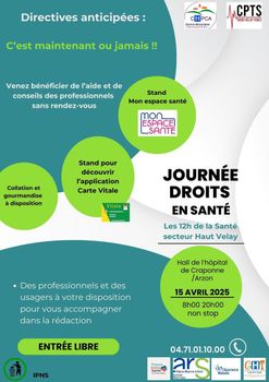 [DIRECTIVES ANTICIPÉES-JOURNÉE EUROPÉENE DES DROITS EN SANTÉ ]
