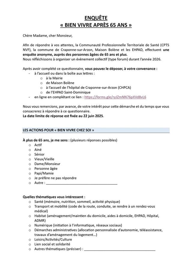[ENQUÊTE “BIEN VIVRE APRÈS 65 ANS”&nbsp;👵🏻👴🏻]
