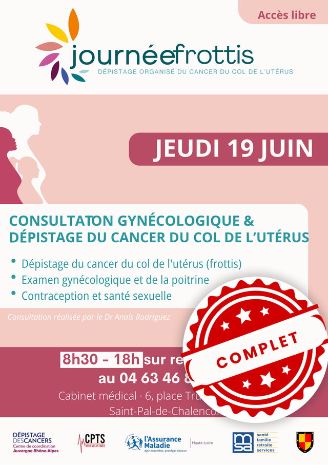 [JOURNÉE FROTTIS À SAINT-PAL-DE-CHALENCON&nbsp;: COMPLET&nbsp;✅]