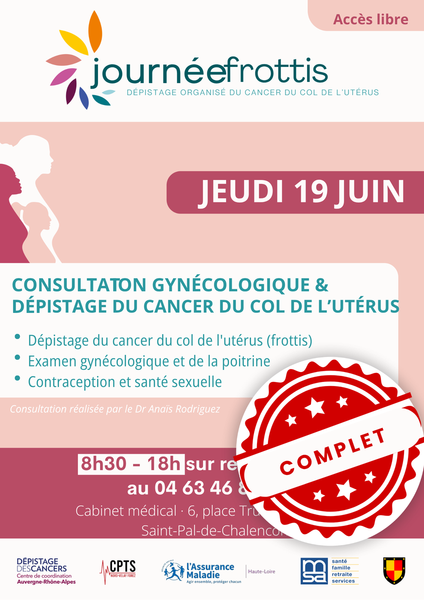 [JOURNÉE FROTTIS À SAINT-PAL-DE-CHALENCON : COMPLET ✅]