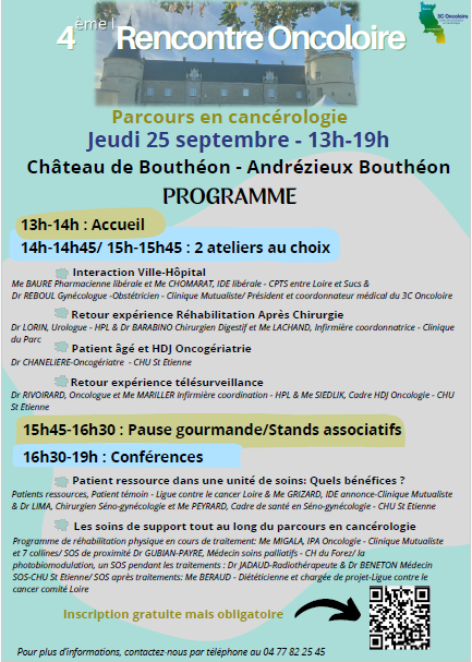 [ 4ÈME RENCONTRE ONCOLOIRE : PARCOURS EN CANCÉROLOGIE]