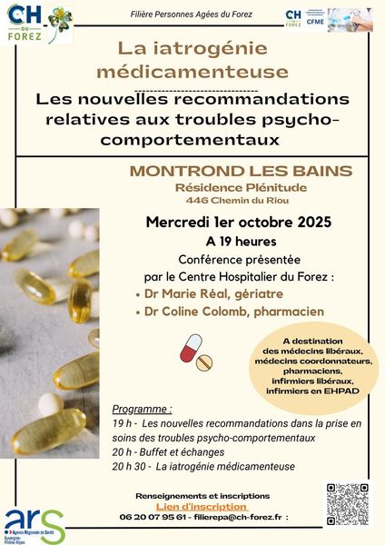 [ CONFFÉRENCE : IATROGÉNIE MÉDICAMENTEUSE ET NOUVELLES RECOMMANDATIONS TB PSYCHO-COMPORTEMENTAUX]