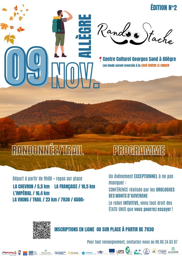 [📣&nbsp;2ᵉ EDITION DE LA RANDOSTACHE – ALLEGRE (43), LE 9 NOVEMBRE 2025]