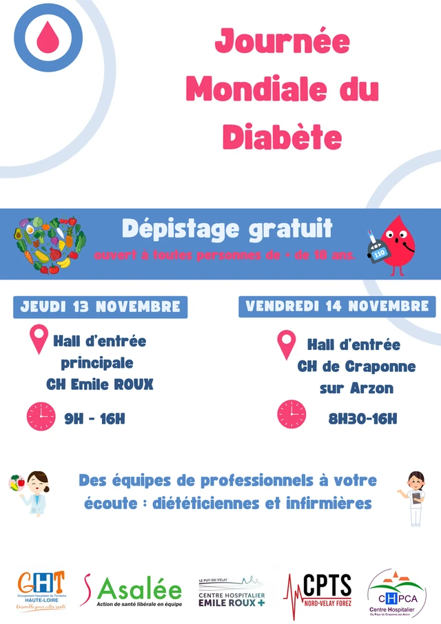[DÉPISTAGE DIABÈTE&nbsp;: JOURNÉE MONDIALE DU DIABÈTE- 14/11/2025]