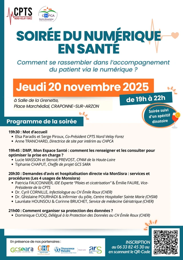 [SOIRÉE DU NUMÉRIQUE EN SANTÉ À CRAPONNE-SUR-ARZON 💻🩺]