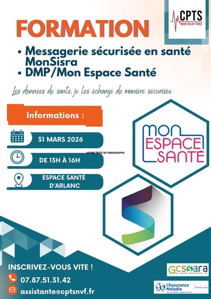[ℹ📧 NE MANQUEZ PAS LA FORMATION MonSisra à ARLANC]