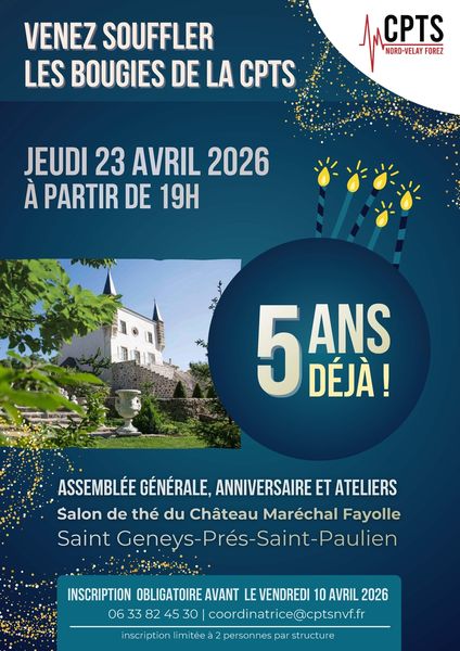 [🎉 La CPTS Nord-Velay Forez fête ses 5 ans ! 🎉]
