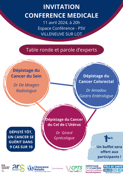 Conférence médicale sur les dépistages du cancer