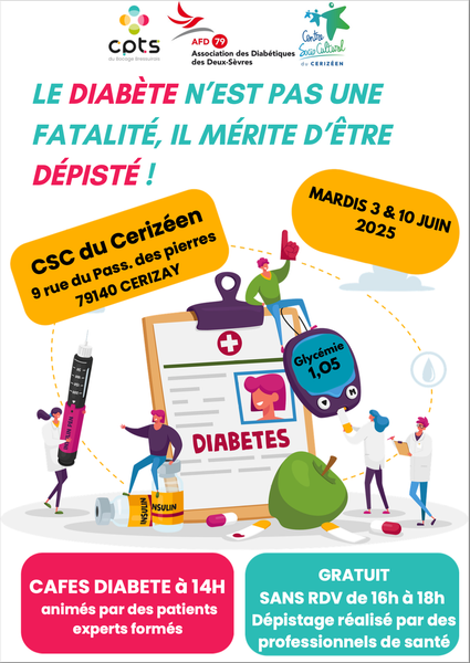 Le DIABETE n'est pas une fatalité, il mérite d'être DEPISTE !!! 