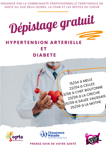 Dépistages auprès des bénéficiaires des Restos du Coeur