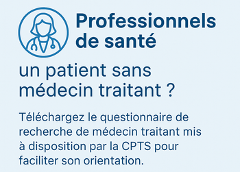 📝 Recherche de médecin traitant : un outil à votre disposition