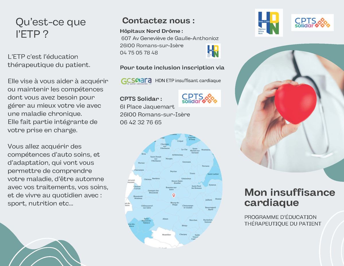 logo Education Thérapeutique du Patient Insuffisant cardiaque HDN/CPTS