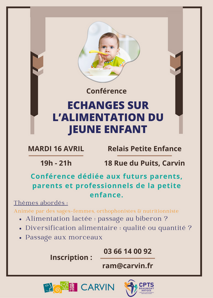 Conférence Echange sur l'alimentation du jeune enfant